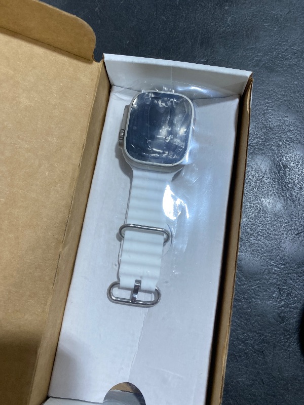 Photo 1 of Apple Watch Ultra 2 [GPS + Cellular, 49mm] - Titanium Case With White Ocean Band, One Size (Renewed)