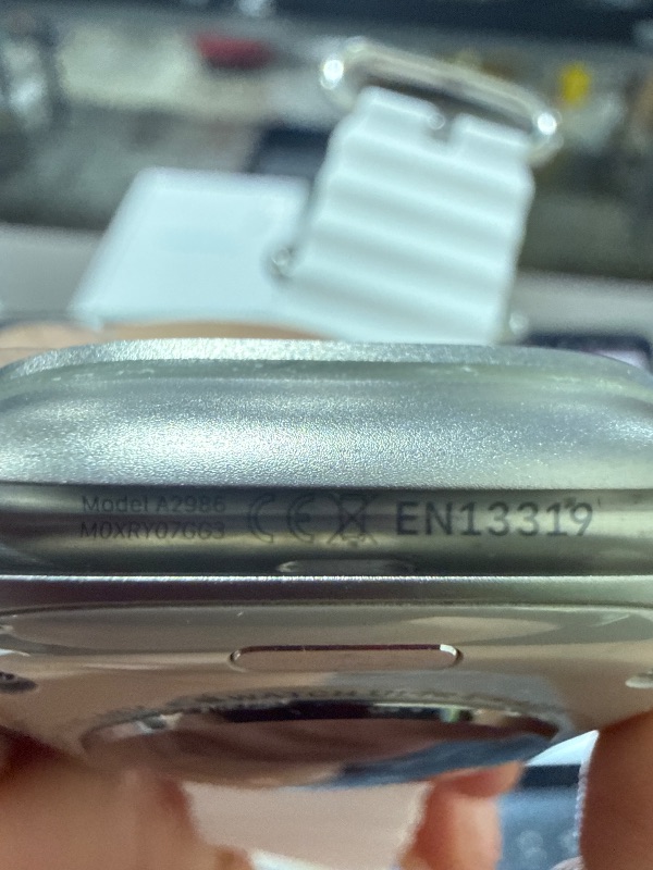 Photo 1 of Apple Watch Ultra 2 [GPS + Cellular, 49mm] - Titanium Case With White Ocean Band, One Size (Renewed)