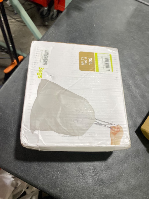 Photo 1 of 100 Count Perfect Fit Compatible with simpIehuman Code G Heavy Duty Trash Bags 8-9 Gallon 1.2 Mil THICK White Garbage Can Liners with Reinforced Drawstring 100 Count GRAND SAVE