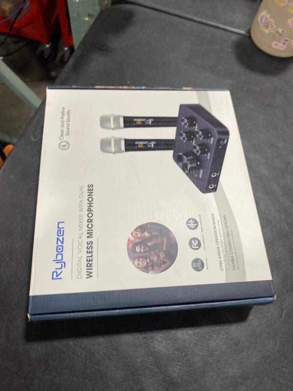 Photo 1 of Rybozen Wireless Microphone Karaoke Mixer System, Dual Handheld Wireless Microphone for Karaoke, Smart TV, PC, Speaker, Amplifier, Church, Wedding - Support HDMI, AUX In/Out