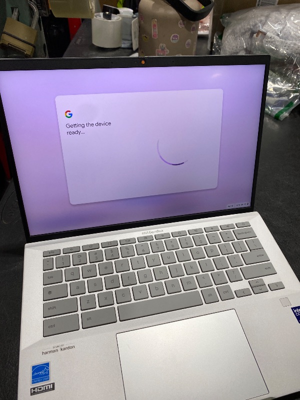 Photo 1 of ASUS ExpertBook CX54 Chromebook Plus Laptop with Google AI, 14" 2560x1600 Display, Intel® Core™ Ultra 5 Processor, 8GB RAM, 128GB SSD, ChromeOS, Fog Silver, CX5403CMA-DB588