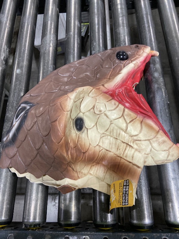 Photo 1 of  CreepyParty Snake Mask - Animal Halloween Costume for Parties, Cosplay, Photo Booth Props, and Pranks - Funny Gag Gift for Adults 