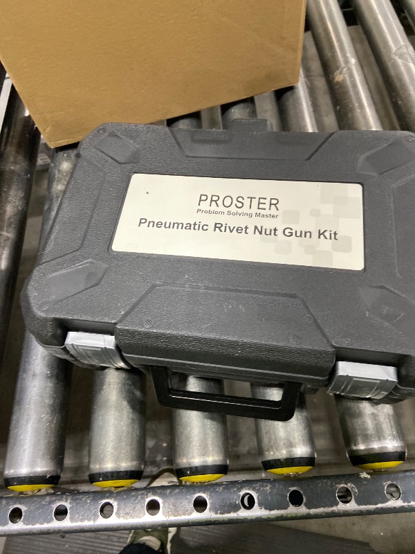 Photo 1 of Proster Pneumatic Hydraulic Rivet Nut Set - 3086LBF Heavy-Duty Riveters Setting Kit for M4 M5 M6 M8 M10 1/4" 5/16" 3/8" Nuts with Storage Case (Black)