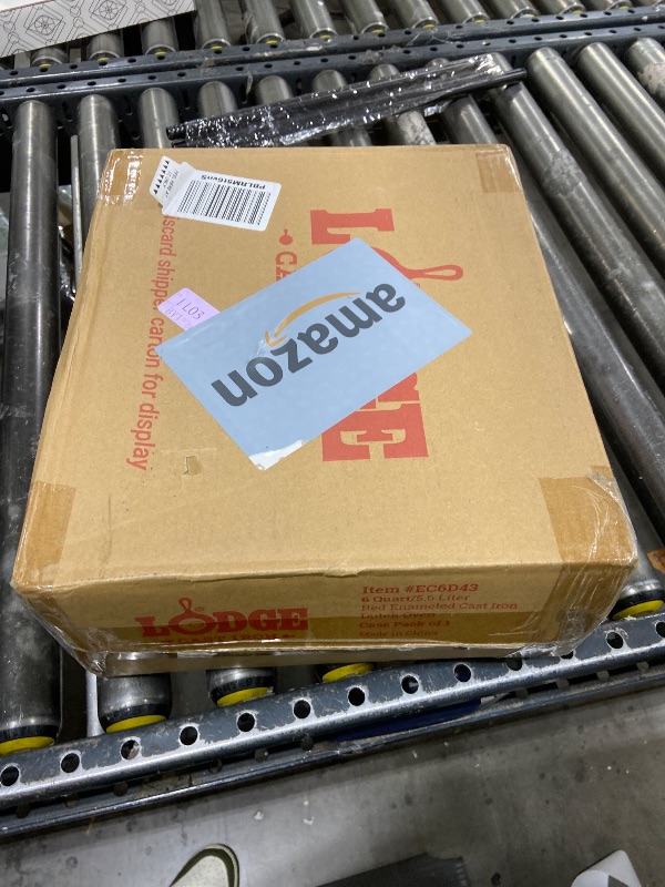 Photo 1 of Lodge Essential Enamel Cast Iron Dutch Oven - Perfect for Bread Baking, Braising, Marinating & Slow Cooking - Features Moisture-Sealing Lid & Dual Handles - Kitchen Essentials - 6 Quarts - Island Spice Red