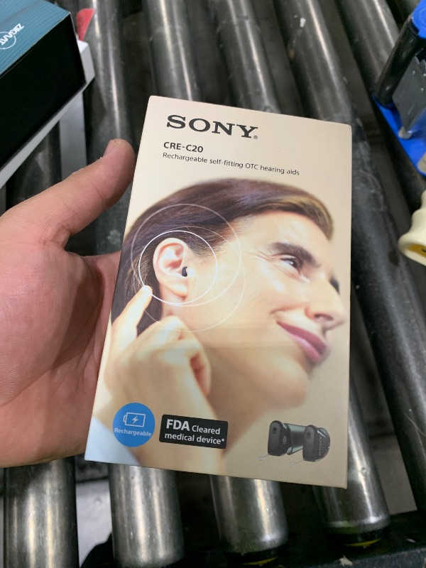 Photo 1 of Sony CRE-C20 Self-Fitting OTC Hearing Aids for Mild to Moderate Hearing Loss, Prescription-Grade Sound Quality, Compact Virtually Invisible Design, Customizable App, and Rechargeable Battery