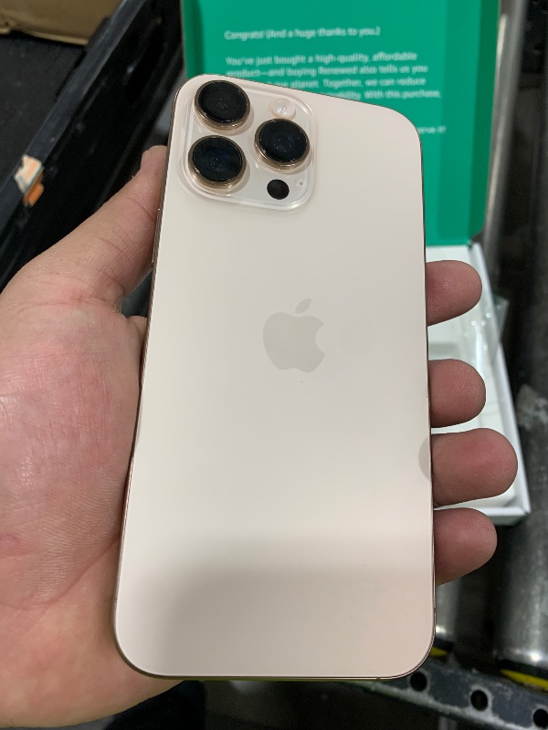 Photo 1 of Apple iPhone 16 Pro Max, US Version, 256GB, Desert Titanium - Unlocked (Renewed)