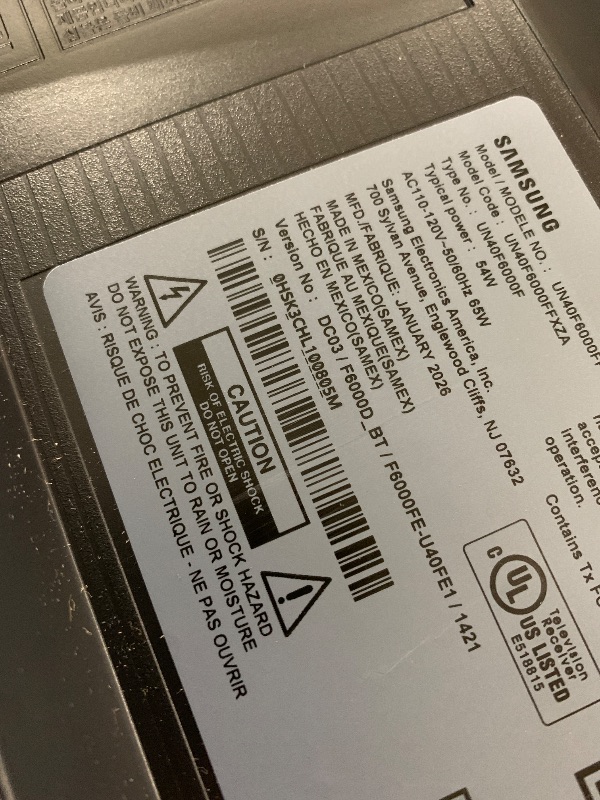 Photo 1 of SAMSUNG 40-Inch Class Full HD F6000 Smart TV (2025 Model) HDR, Object Tracking Sound Lite, Knox Security, One UI Tizen, Smart TV
