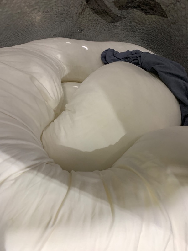 Photo 1 of QUEEN ROSE Pregnancy Pillow, U Shaped Full Body Pillows for Sleeping Support, 55 Inch Maternity Pillow for Pregnant Women with Cooling Silky Cover, Blue