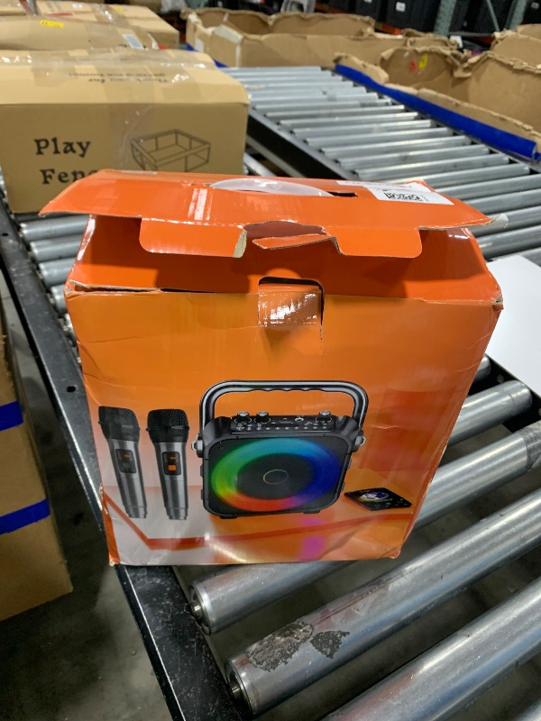 Photo 1 of Karaoke Machine, Portable Bluetooth Speaker with 2 Wireless Microphones for Adults & Kids with Lights, Karaoke Microphone with PA System Supports USB/TF/REC/FM/AUX for Home Party Home System Packages