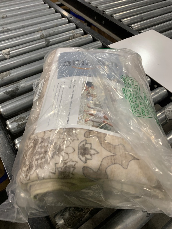 Photo 1 of 5x7 Area Rugs Living Room Rug: Washable Vintage Distressed Floral Rug No Slip Stain Resistant Soft Carpet Indoor Large Carpets for Bedroom Dining Room Farmhouse Nursery Hallway Home Office Brown Beige