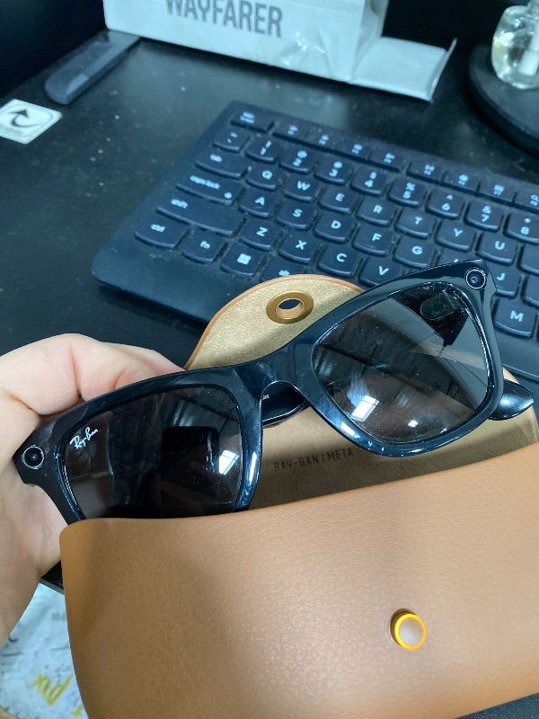 Photo 1 of Ray-Ban Meta (Gen 1), Wayfarer, Large Matte Black | Smart AI Glasses for Men, Women — 12 MP Camera, Open-Ear Speakers, Video, Bluetooth — Polarized Gradient Graphite Lenses — Wearable Technology