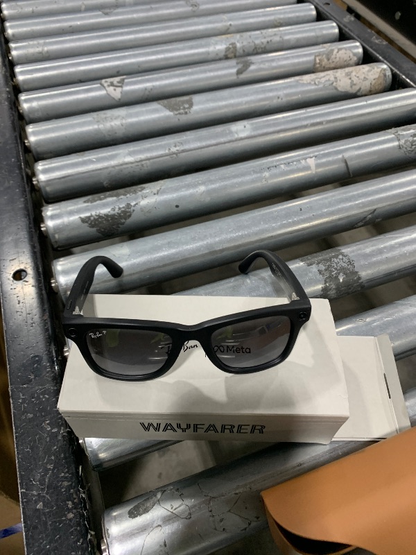 Photo 1 of Ray-Ban Meta (Gen 1), Wayfarer, Large Matte Black | Smart AI Glasses for Men, Women — 12 MP Camera, Open-Ear Speakers, Video, Bluetooth — Polarized Gradient Graphite Lenses — Wearable Technology