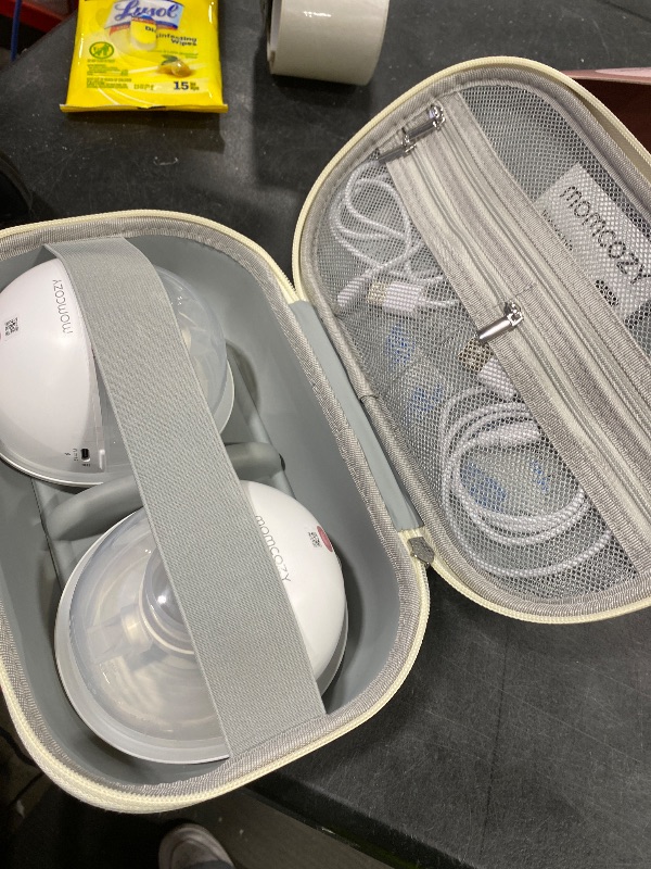 Photo 1 of Momcozy M5 Smart APP Controlled Wearable Breast Pump, Hands-Free Wireless Electric Pump, 3 Modes 9 Suction Levels, BPA-Free, Portable Lightweight, 24mm Flange, 2-Pack Cozy Red