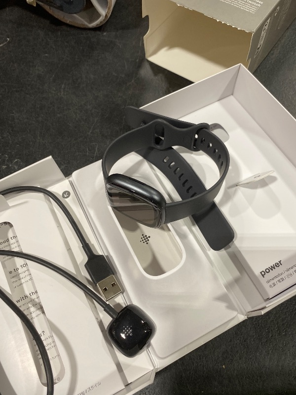 Photo 1 of Fitbit Sense 2 Advanced Health and Fitness Smartwatch with Tools to Manage Stress and Sleep, ECG App, SpO2, 24/7 Heart Rate and GPS, Shadow Grey/Graphite, One Size (S & L Bands Included)