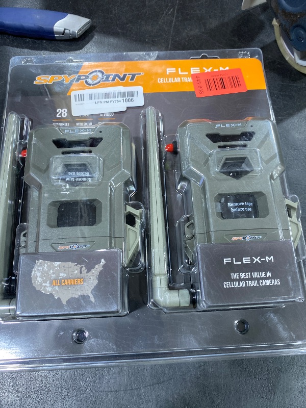 Photo 1 of SPYPOINT Flex-M Twin Pack Cellular Trail Cameras - Best Hunting Accessories, No WiFi Needed, GPS, Night Vision, Dual-Sim LTE, IP65 Water-Resistant Game Camera, 28MP Photos, 720p Videos + Sound (2)