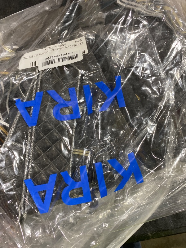 Photo 1 of KIRA KIRA Game 33 Cosplay Costume Doki-R Black Uniform Outfits Halloween Costume Plus Size (2XL)