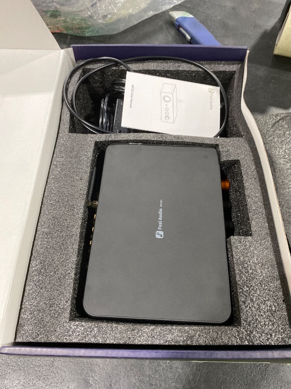 Photo 1 of Fosi Audio MC351 2.1 Channel Integrated Amplifier with DAC, Home Audio Stereo Power Amp with Dual TPA3255 Chips for HiFi Passive Speakers, Vintage VU Meter Receiver with Bluetooth and USB/Opt/Coax