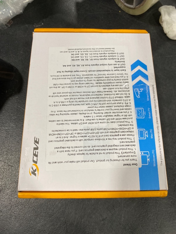 Photo 1 of KVM Switch 4 Monitors 2 Computers 8K@60Hz/4K@120Hz, HDMI DP KVM Switches for 2 PC Sharing Quad Monitor and Keyboard Mouse with Power Adapter, Wired Extend Controller and USB Cables, ?Input 3 DP+1 HD?