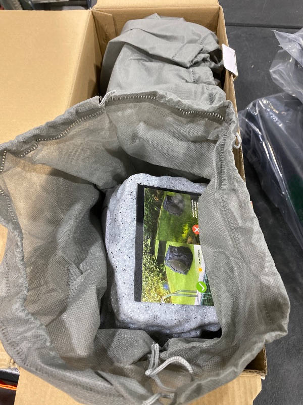 Photo 1 of GGII 2-Pack Solar Powered Rock Speakers Outdoor Water-Resistant with 3 Mode Lights and Pair Function USB Rechargeable for Patio Garden Party Pool Outside(Two)