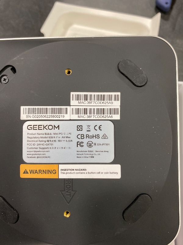 Photo 1 of GEEKOM A9 Max AI Mini PC, with AMD Ryzen AI 9 HX 370 (80 Tops), Copilot+ PC, Radeon 890M, 32GB DDR5 (Not LPDDR), 1TB SSD, Win 11 Pro, WiFi 7, BT 5.4, USB4, HDMI 2.1, Dual 2.5GbE, 8K, 3-Year Warranty