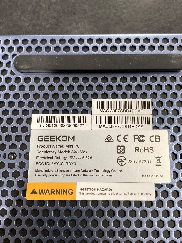 Photo 1 of GEEKOM AX8 Max Mini PC with AMD Ryzen 7 8745HS Dual 2.5GbE Lan Port| 32GB DDR5(Upgradable),1TB NVMe SSD(Expandable)| Radeon 780M,USB4.0(40Gbps),Quad Display| Windows 11 Pro Gaming,Office,Video Editing