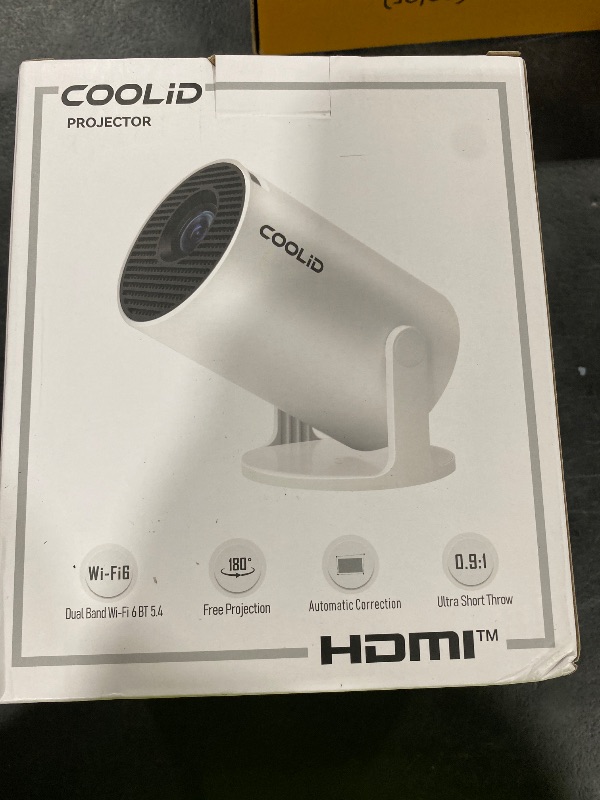 Photo 1 of [Built-in Apps & 2026 Upgraded] Mini Projector Support 4K 1080P Auto Keystone 180° Rotatable with WiFi 6 and Bluetooth 5.4, Projector Portable Compatibile with HDMI/TV Stick/Memory Stick/Laptop-Black