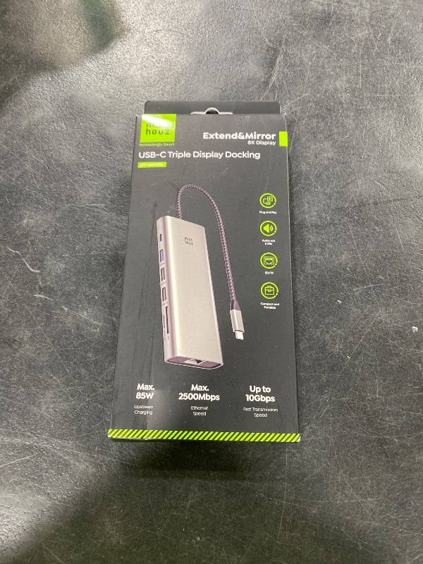 Photo 1 of USB C Docking Station Dual Monitor Adapter,Minthouz Displayport Docking Station with Dual 8K DP,USB Hub 4K HDMI,100W PD in,10Gbps USB A/C,2.5G Ethernet Port for for Windows & Mac