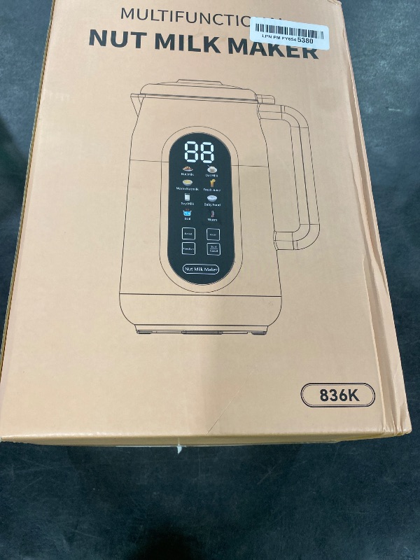 Photo 1 of 10-in-1 Nut Milk Maker Machine, 42oz Automatic Nut Milk Maker with LED Touch Screen, Self-Cleaning, 12H Delay Start, Keep Warm, Automatic for Soy/Oat/Almond Milk, Juice,Coconut,Plant Base & Boil Water