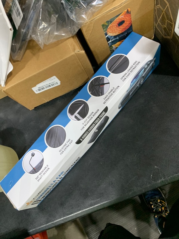 Photo 1 of [2025 Upgraded] Econour Premium Windshield Umbrella Sun Shade | Foldable Car Window Shade for Front Windshield | Sun Blocker Visor Extender | Heat Protection for Sedans, SUVs, Trucks | Medium 57"x33"