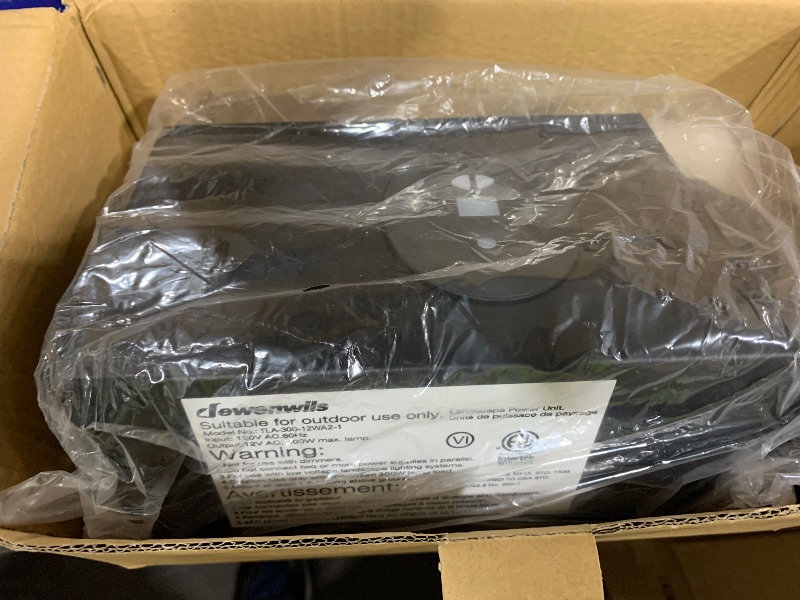 Photo 1 of DEWENWILS 300W Low Voltage Landscape Transformer, Outdoor Weatherproof Transformer with Timer and Photocell Sensor, 120V AC to 12V/12V AC for LED Lighting, Spotlight, Pathway Light, ETL Listed