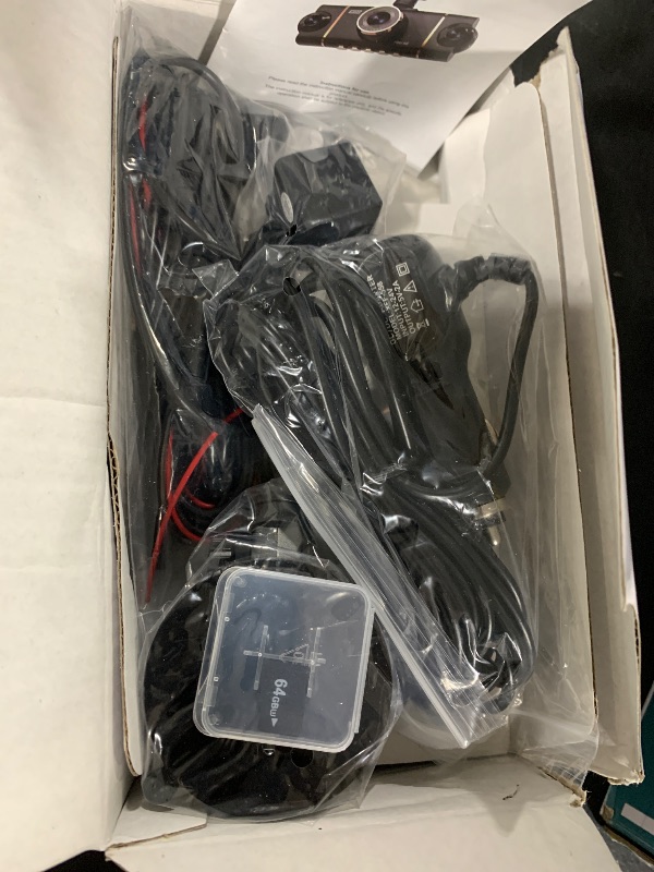 Photo 1 of 4 Channel 360° Dash Cam Front Rear Inside & Left Right,4K+1080P*3 FHD Car Camera,5GHz WiFi & App Control,8 IR Lamps Night Vision,24H Parking Mode,G-Sensor,Loop Recording,Includes 64GB SD Card?Black?