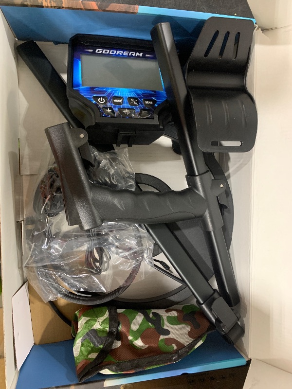 Photo 1 of GDDREAM Metal Detector for Adults - 1800mAh Rechargeable Gold Finder, 6 Detection Modes, 10" IP68 Waterproof Coil, Upgraded DSP Chip for 10" Depth and 6 Target Types, 2.2 lbs Foldable Design - Blue