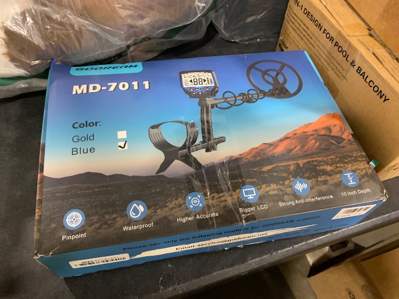 Photo 1 of GDDREAM Metal Detector for Adults - 1800mAh Rechargeable Gold Finder, 6 Detection Modes, 10" IP68 Waterproof Coil, Upgraded DSP Chip for 10" Depth and 6 Target Types, 2.2 lbs Foldable Design - Blue