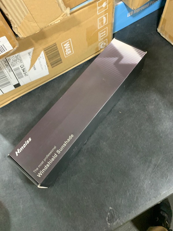 Photo 1 of [Upgraded] Nmoiss Windshield Sun Shade Umbrella - [Vinyl Coating Heat Shield] Protect Car from Sun Rays & Heat Damage Keep Cool and Protect Interior, Spring Structure Edge Medium 56" L x 31" W