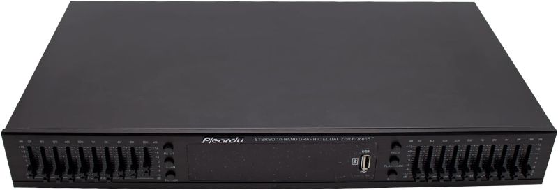 Photo 1 of EQ665 Equalizer, Hi-Fi Home Equalizer, Equalizer, Dual 10-Band Stereo, Tone Tweeter and Bass Adjustment, Built-in Bluetooth 220V (Black)
