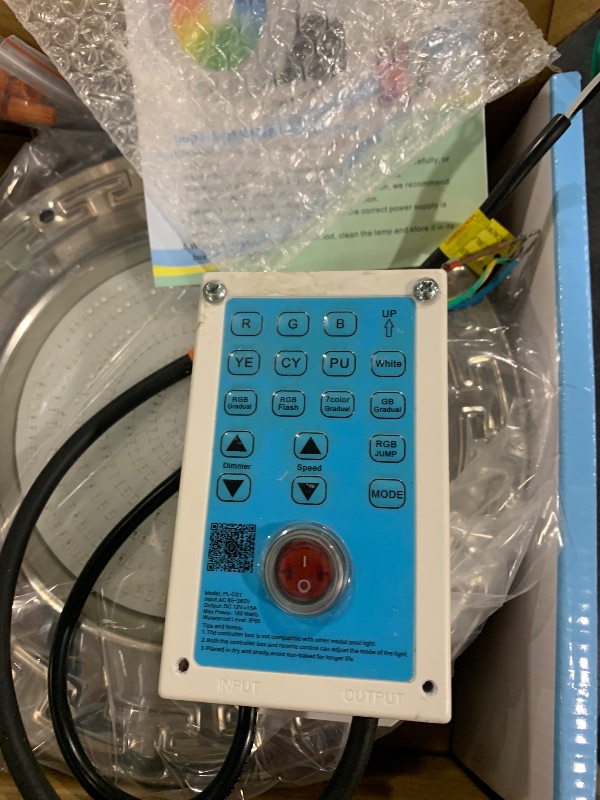 Photo 1 of Pool Lights for Inground Pool, 60W 10 Inch LED Inground Pool Light with Controller, Remote and APP Control for Wet Niche, Color Changing Underwater Swimming Pool Lights with 50 Foot Cord