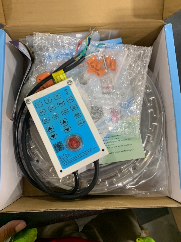 Photo 1 of Pool Lights for Inground Pool, 60W 10 Inch LED Inground Pool Light with Controller, Remote and APP Control for Wet Niche, Color Changing Underwater Swimming Pool Lights with 50 Foot Cord