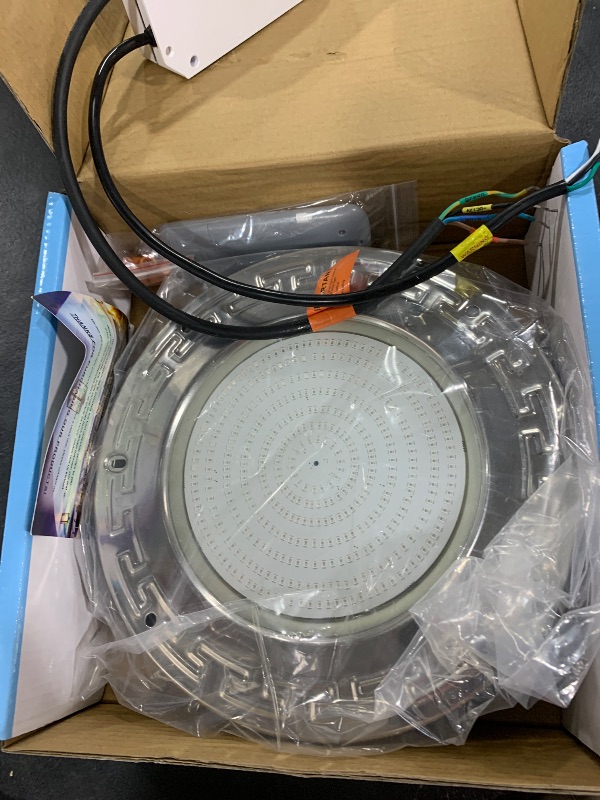 Photo 1 of Pool Lights for Inground Pool, 60W 10 Inch LED Inground Pool Light with Controller, Remote and APP Control for Wet Niche, Color Changing Underwater Swimming Pool Lights with 50 Foot Cord