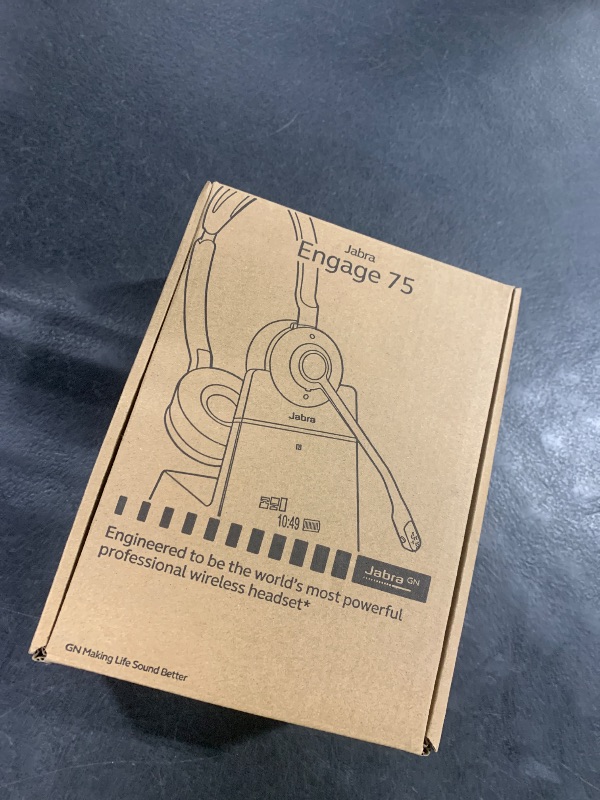 Photo 1 of Jabra Engage 75 SE (Second Edition) Wireless Headset, Dual-Ear – Telephone Headset with Industry-Leading Wireless Performance, Advanced Noise-Cancelling Microphone, All Day Battery Life - Black