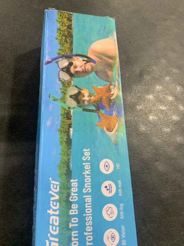 Photo 1 of Greatever Dry Snorkel Set,Panoramic Wide View Anti-Fog Scuba Diving Mask,Professional Snorkeling Gear for Adults Kids