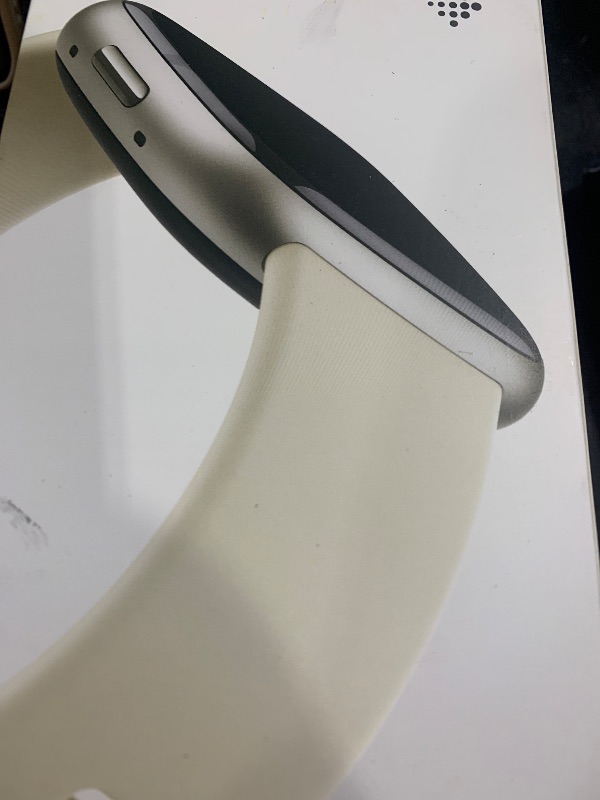 Photo 1 of Fitbit Sense 2 Advanced Health and Fitness Smartwatch with Tools to Manage Stress and Sleep, ECG App, SpO2, 24/7 Heart Rate and GPS, Lunar White/Platinum, One Size (S & L Bands Included)