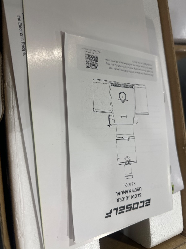 Photo 1 of ECOSELF Juicer Machines - Wide Mouth Feed Chute with Self Feeding Hands-Free Design - Cold Press Juicer for Vegetables and Fruits - Juice Extractor Machine High Juice Yield - With Brush