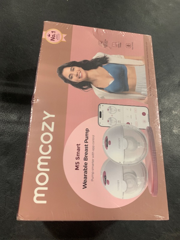 Photo 1 of Momcozy M5 Smart APP Controlled Wearable Breast Pump, Hands-Free Wireless Electric Pump, 3 Modes 9 Suction Levels, BPA-Free, Portable Lightweight, 24mm Flange, 2-Pack Cozy Red