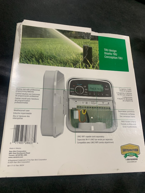 Photo 1 of Rain Bird TRU8O Program-Based Indoor/Outdoor Irrigation Controller/Timer, WiFi Ready, 8-Zone/Station