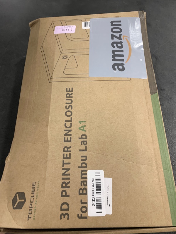Photo 1 of TOPCUBE 3D Printer Enclosure for Bambu Lab A1 Combo, Stainless Steel Frame Enclosure with LED Light for AMS Lite Top Mounting, Fireproof Dustproof Noise Reduction Constant Temperature 3D Printer Cover
