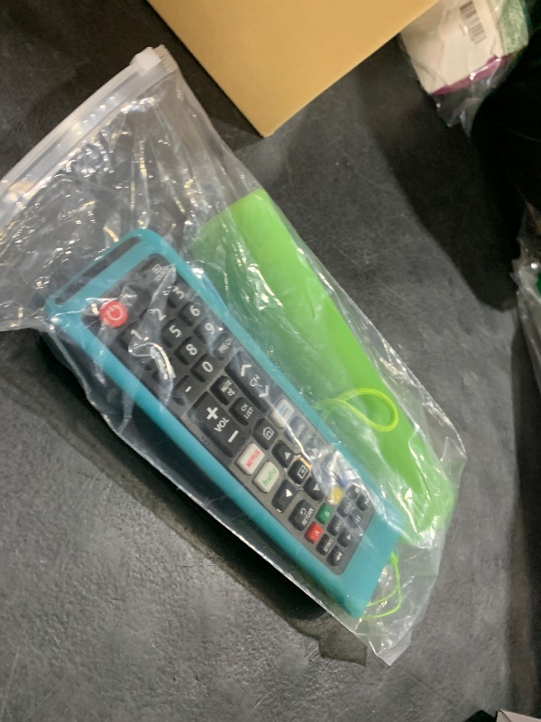 Photo 1 of (2+2 Packs) Replacement Remote Control No Setup Fit Samsung TV Remote with Anti-Lost Soft Protective Silicone Cover Case Green & Blue Compatible with Samsung LCD LED HDTV 3D Smart TVs Models