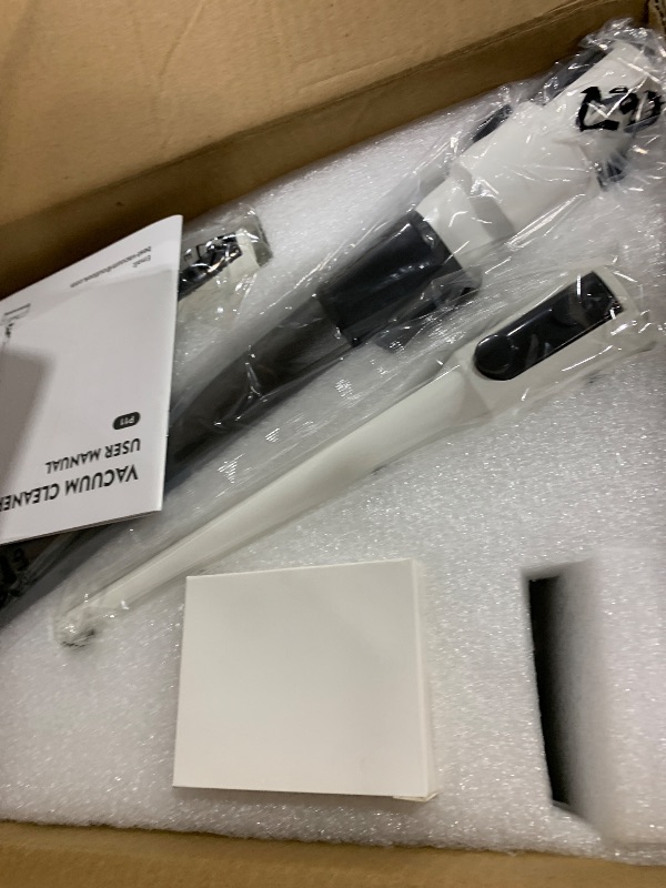 Photo 1 of Comvtu Cordless Vacuums, 80,000PRM Powerful Motor Vacuum Cleaner and 2200mAH Rechargeable Battery up to 35 Mins Worktime, 2 Adjustable Modes, Detachable Parts, Wireless Stick Vacuum (Onion White)