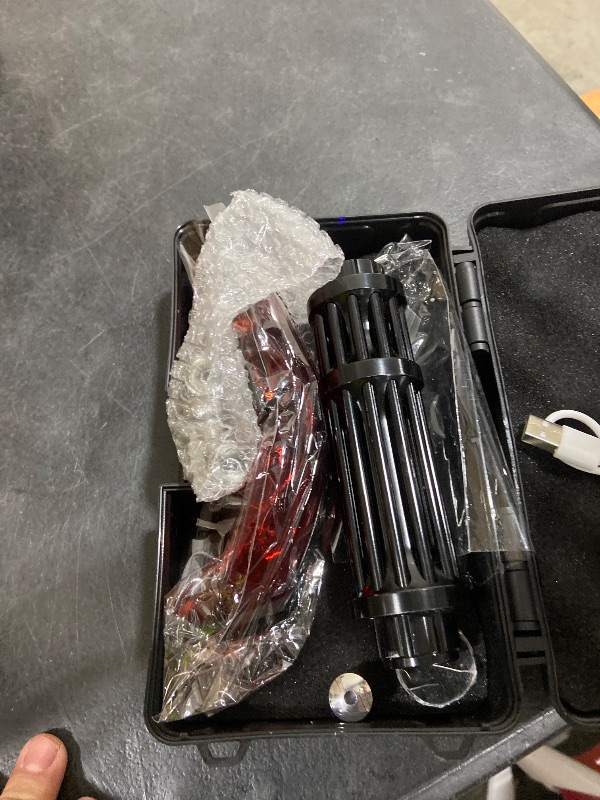 Photo 1 of Blue Rechargeable LED Outdoor Flashlight, 6 Light Modes, Zoomable and Waterproof, Perfect for Camping, Hiking, and Fishing (USB Black)