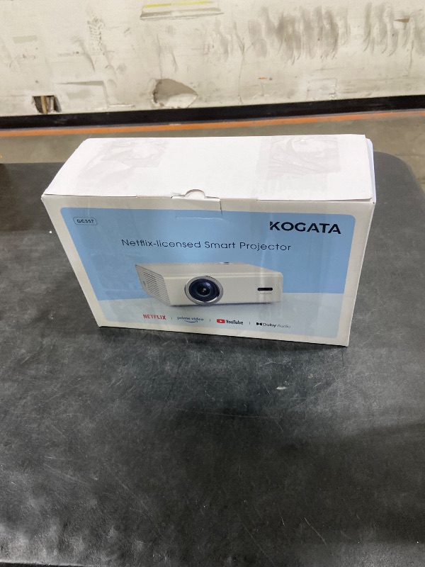 Photo 1 of Smart Projector with WiFi and Bluetooth, Proyector-4K Support Official Licensed Apps, 2000 ANSI/AI Auto Focus/DoIby/HDR10+/Quiet, Kogata Portable Indoor/Outdoor Movie Projector Ceiling