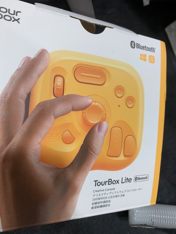 Photo 1 of TourBox Lite Bluetooth Oasis Series - Compact Editing Keyboard, Macro Controller with Custom Software for Digital Artist, Photographer, Editor, and Content Creator, Color Your Efficiency(Sunny Yellow)